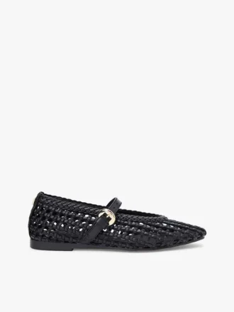Ballerines Mary Jane en cuir tressé