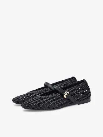 Ballerines Mary Jane en cuir tressé