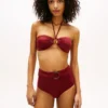 Bas de bikini taille haute à anneau Bas de bikini taille haute à anneau