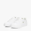 Baskets de tennis en cuir avec accents métalliques