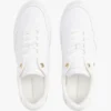 Baskets de tennis en cuir avec accents métalliques