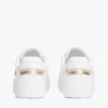 Baskets de tennis en cuir avec accents métalliques