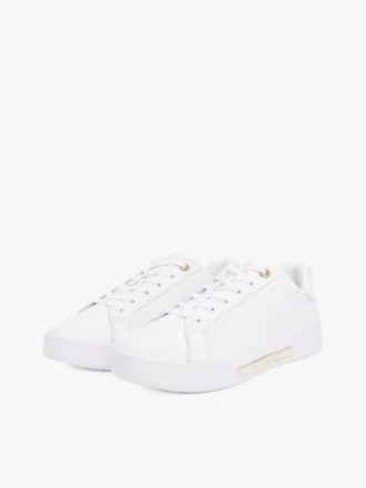 Baskets en cuir avec logo Hilfiger