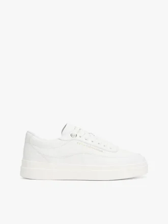 Baskets à semelle compensée en cuir
