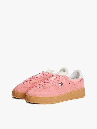 Baskets à semelle compensée en daim Tommy Jeans