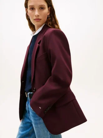 Blazer ample en mélange de laine