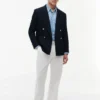Blazer en mélange coton-laine texturé Blazer en mélange coton-laine texturé