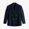Blazer en mélange coton-laine texturé Blazer en mélange coton-laine texturé