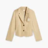 Blazer en sergé stretch avec monogramme Blazer en sergé stretch avec monogramme