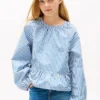 Blouse en popeline à rayures pour enfant