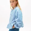 Blouse en popeline à rayures pour enfant