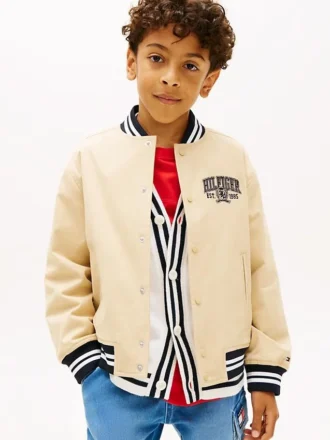 Bomber universitaire en twill brossé pour enfant