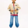 Bomber universitaire en twill brossé pour enfant Bomber universitaire en twill brossé pour enfant