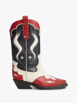 Bottes de cowboy en cuir Tommy Jeans