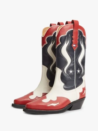 Bottes de cowboy en cuir Tommy Jeans