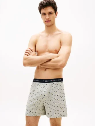 Boxer en maille imprimée