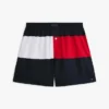 Boxer tissé à logo drapeau et blocs de couleur Boxer tissé à logo drapeau et blocs de couleur