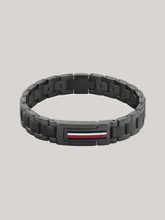 Bracelet en acier inoxydable à rayures