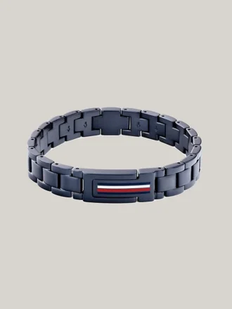 Bracelet en acier inoxydable à rayures drapeau