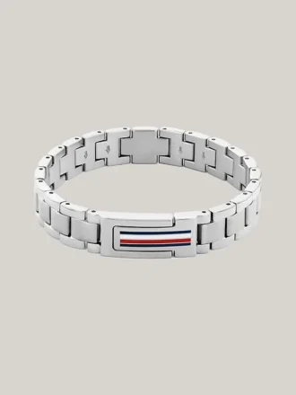 Bracelet en acier inoxydable à rayures drapeau