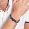 Bracelet en acier inoxydable à rayures drapeau Bracelet en acier inoxydable à rayures drapeau