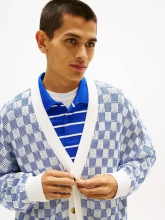 Cardigan à carreaux coupe décontractée Tommy Jeans
