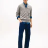 Cardigan de baseball en coton à fermeture éclair Cardigan de baseball en coton à fermeture éclair