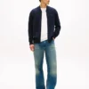 Cardigan de baseball en coton à fermeture éclair Cardigan de baseball en coton à fermeture éclair