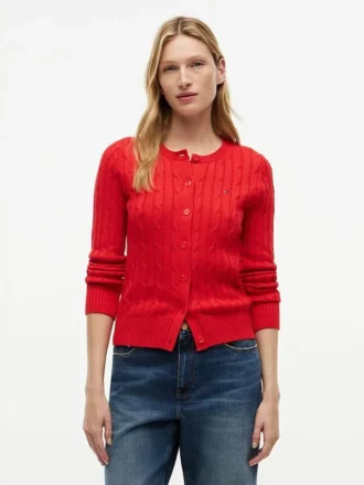 Cardigan en maille torsadée