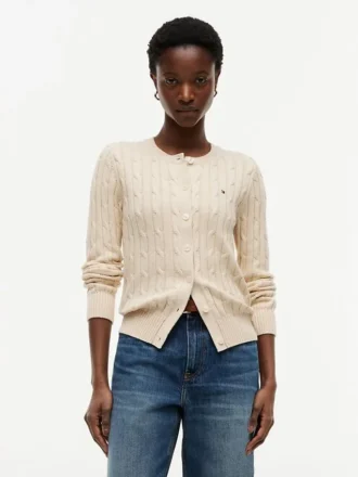 Cardigan en maille torsadée