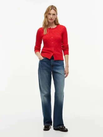 Cardigan en maille torsadée
