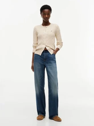 Cardigan en maille torsadée