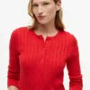 Cardigan en maille torsadée