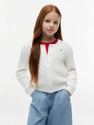 Cardigan en maille torsadée pour enfant