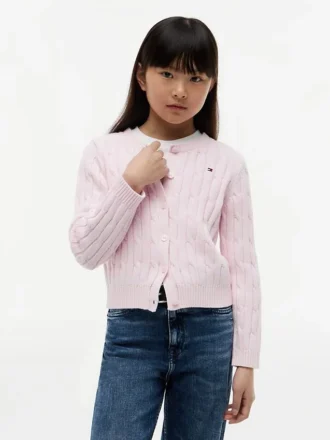 Cardigan en maille torsadée pour enfant