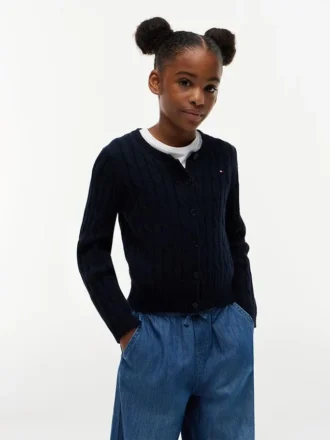 Cardigan en maille torsadée pour enfant