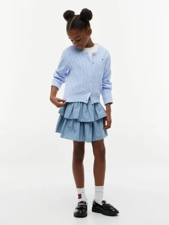 Cardigan en maille torsadée pour enfant