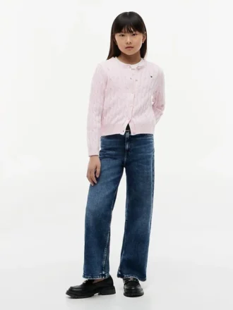 Cardigan en maille torsadée pour enfant