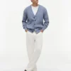 Cardigan en maille torsadée teint en pièce Cardigan en maille torsadée teint en pièce