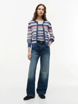 Cardigan léger à mailles torsadées