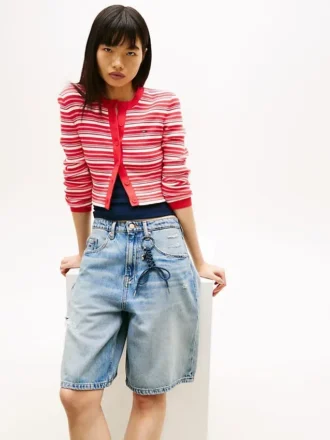 Cardigan rayé ajusté Tommy Jeans