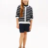 Cardigan à rayures en maille torsadée pour enfant