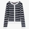 Cardigan à rayures en maille torsadée pour enfant