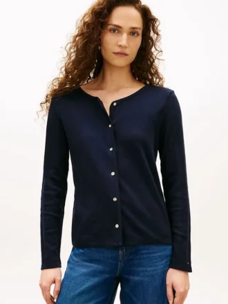 Cardigan-T-shirt en pointelle
