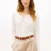 Cardigan-T-shirt en pointelle