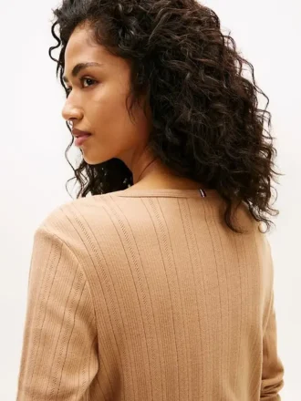 Cardigan-T-shirt en pointelle