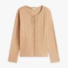 Cardigan-T-shirt en pointelle