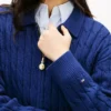 Cardigan zippé à mailles torsadées et coupe carrée