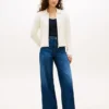 Cardigan zippé à mailles torsadées et coupe carrée