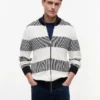 Cardigan zippé à rayures Cardigan zippé à rayures